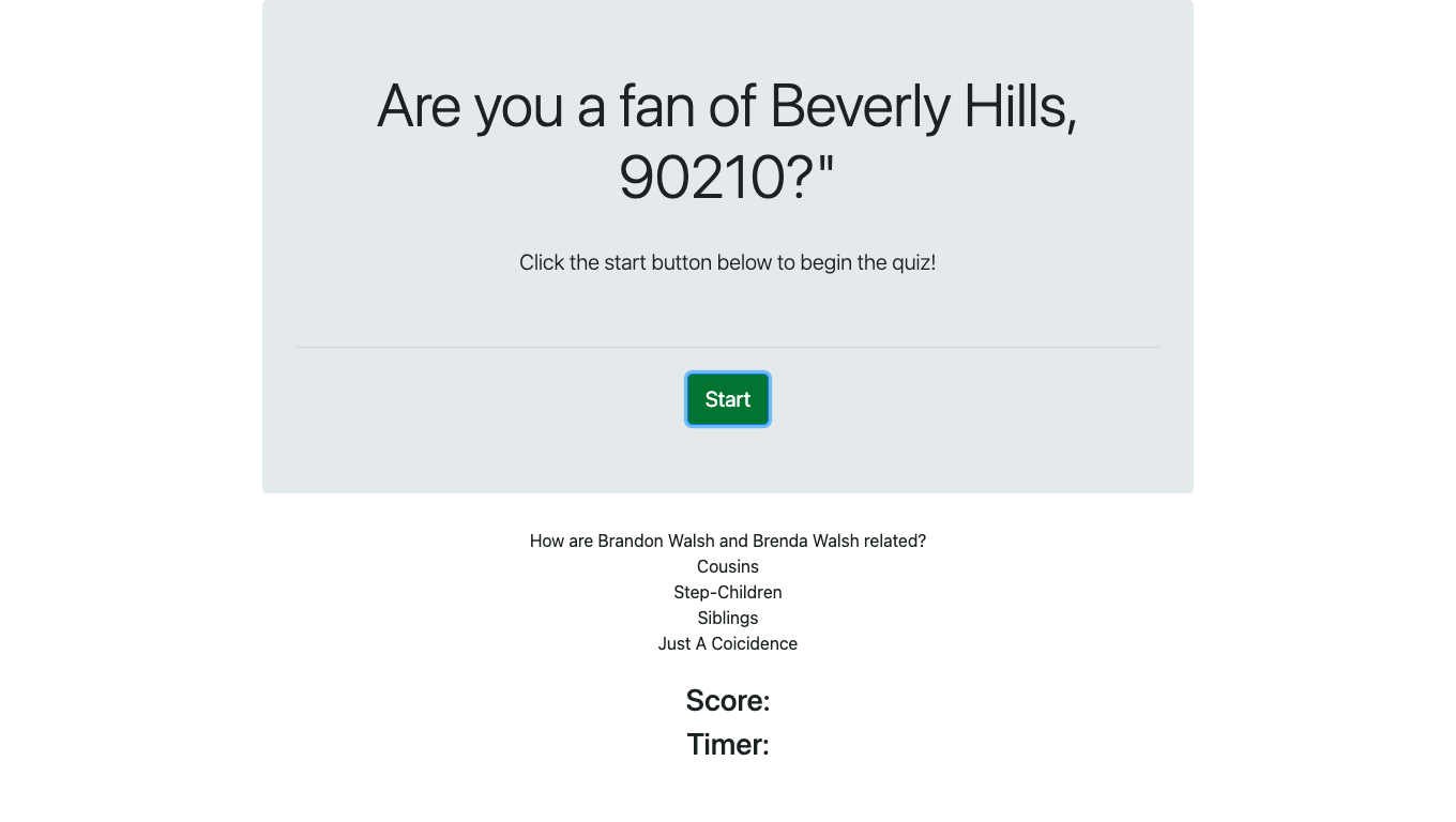 Code Quiz